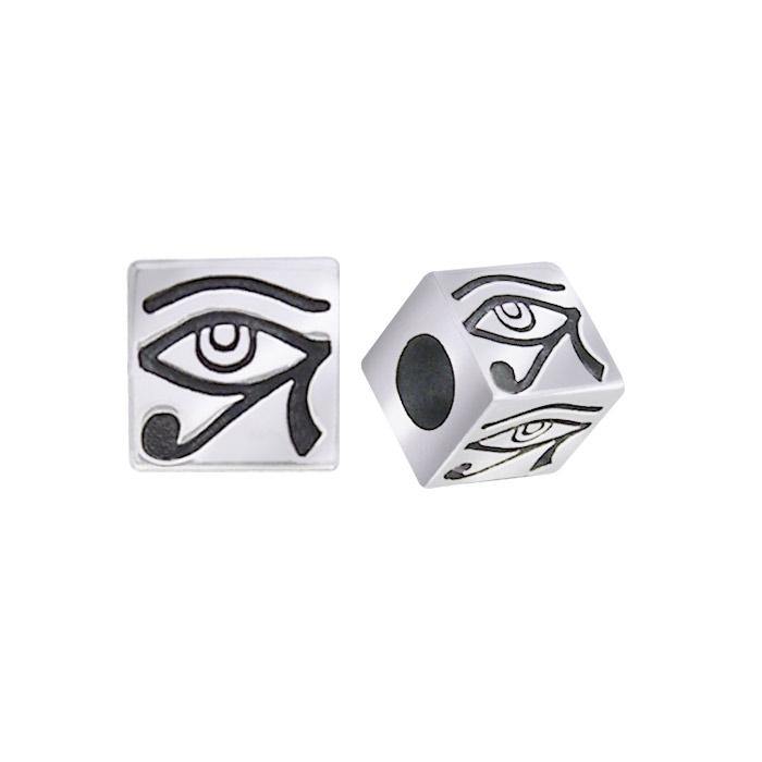 Square Eye of Horus Silver Bead TBD050 - Jewelry