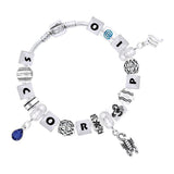 Scorpio Astrology Bead Bracelet with Gem TBL316 - Jewelry