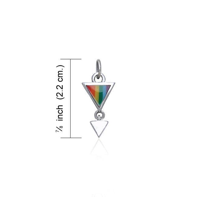 Rainbow Triangle Silver Charm TCM014 - Jewelry