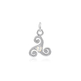 Silver Celtic Triskele Birthstone Charm TCM271 - Jewelry
