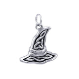 Witch's Hat with Triquetra Silver Charm TCM545 - Jewelry