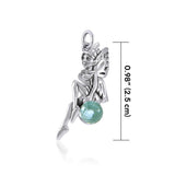 Enchanted Fairy Silver Charm with Crystal TCM636 - Jewelry