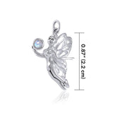 Enchanted Fairy Holding Gem Silver Charm TCM638 - Jewelry