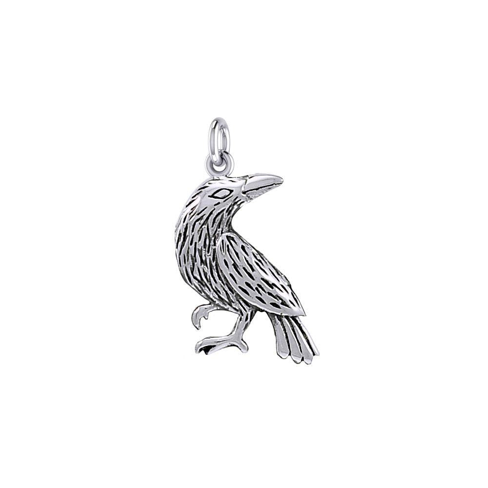 Small Raven Silver Charm TCM663 - Jewelry