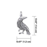 Small Raven Silver Charm TCM663 - Jewelry