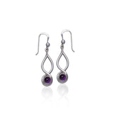 Infinity Cabochon Earrings TE1026 - Jewelry