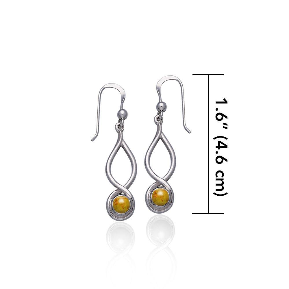 Infinity Cabochon Earrings TE1026 - Jewelry