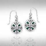 Celtic Trinity Knotwork Silver Cross Earrings TE1199 - Jewelry