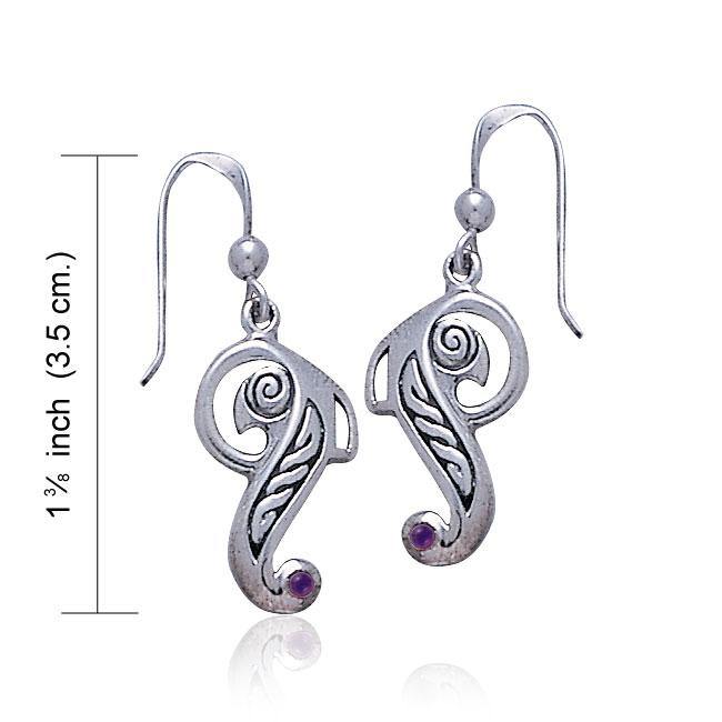 Celtic Knotwork Bird Silver Earrings TE2065 - Jewelry