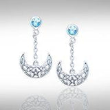 Blue Moon The Star Moon Earrings TE2909 - Jewelry