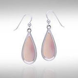 Pear Cabochon Gemstone Silver Earrings TE2942 - Jewelry