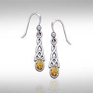 Celtic Knotwork Silver Triquetra Earrings TE864 - Jewelry