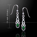 Celtic Knotwork Silver Triquetra Earrings TE864 - Jewelry