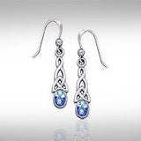 Celtic Knotwork Silver Triquetra Earrings TE864 - Jewelry