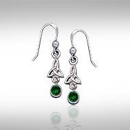 Celtic Knotwork Silver Triquetra Earrings TE865 - Jewelry