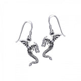 Silver Dragon Dangle Earrings TE898 - Jewelry