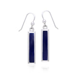 Rectangle Gemstone Inlay Earrings TER038 - Jewelry