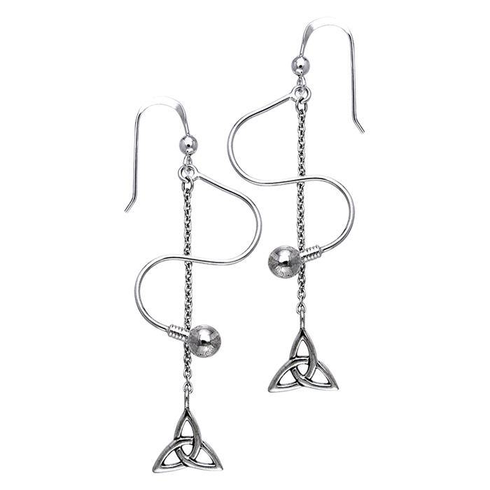 Celtic Knotwork Silver Triquetra Earrings TER105 - Jewelry