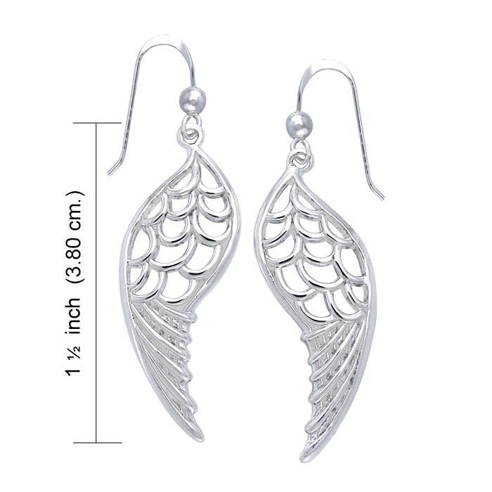 Feel the Angel’s Gentle Wings ~ Sterling Silver Jewelry Dangling Earrings TER1131 - Jewelry