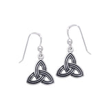Celtic Knotwork Silver Triquetra Earrings TER131