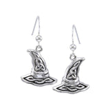 Witch's Hat with Triquetra Silver Earring TER1474 - Jewelry