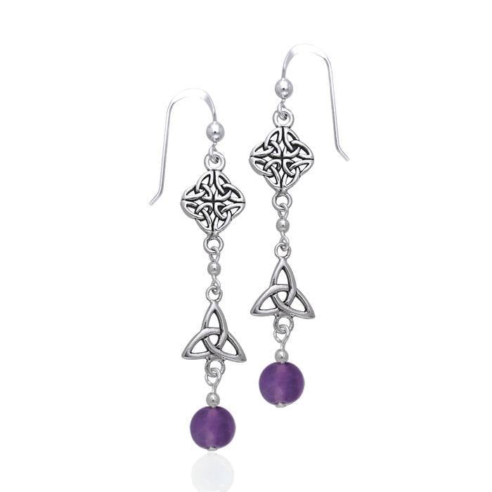 Celtic Knotwork Silver Earrings TER154 - Jewelry