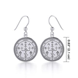 Archangel Uriel Sigil Small Silver Earring TER1632 - Jewelry