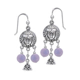 Goddess Silver Earrings with Beads TER168
