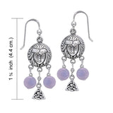 Goddess Silver Earrings with Beads TER168 - Magicksymbols