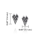 Celtic Knotwork Triangle Silver Post Earrings TER1804 - Jewelry