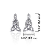 Celtic Knotwork Silver Post Earrings TER1813 - Jewelry