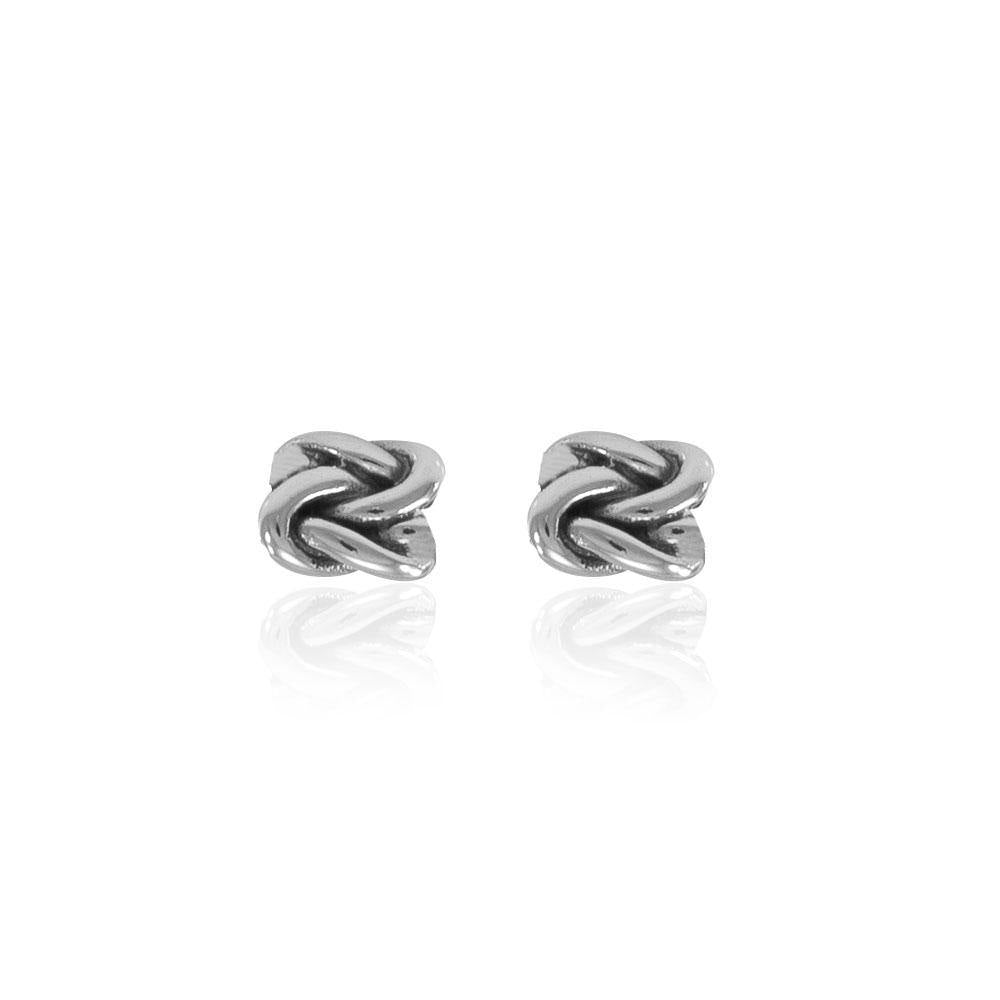 Celtic Knot Rope Silver Post Earrings TER1817 - Jewelry
