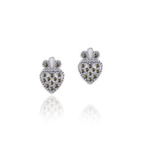 Claddagh Silver Post Earrings with Marcasite TER1819 - Jewelry
