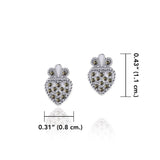 Claddagh Silver Post Earrings with Marcasite TER1819 - Jewelry