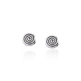 Spiral Silver Post Earrings TER1820 - Jewelry