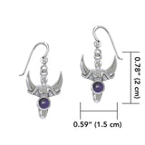 Goddess with Crescent Moon Silver Earrings with Gemstone TER1829 - Jewelry