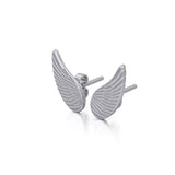 Angel Wing Silver Post Earrings TER1923 - Jewelry