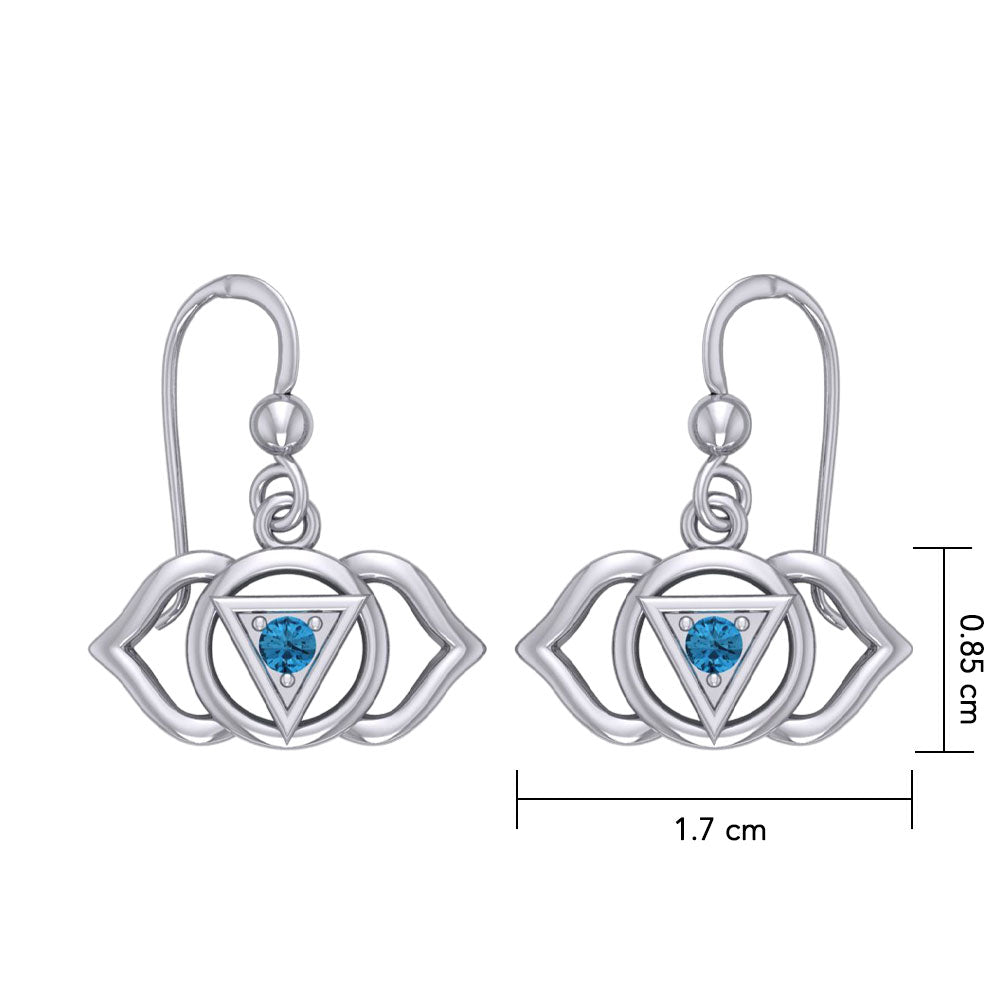 Ajna Third Eye Chakra Sterling Silver Earrings TER2041