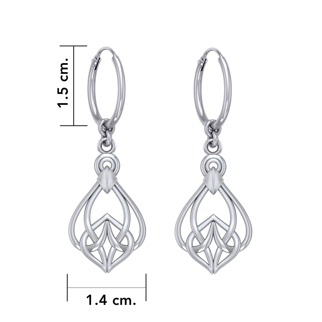 Celtic Knotwork Silver Hoop Earrings TER2054