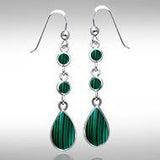 Teardrop Cabochon Silver Earrings TER434 - Jewelry