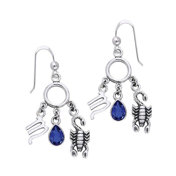 Scorpio Silver Astrology Earrings TER891 - Jewelry
