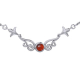 Magick Moon Silver Necklace with Gemstone TN152