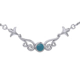 Magick Moon Silver Necklace with Gemstone TN152