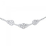 Silver Pentagram Pentacle Necklace TN163