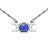 Blue Moon Silver Necklace with Gemstone TN268
