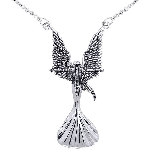 Angel Calling The Storm Silver Necklace by Amy Brown TNC019