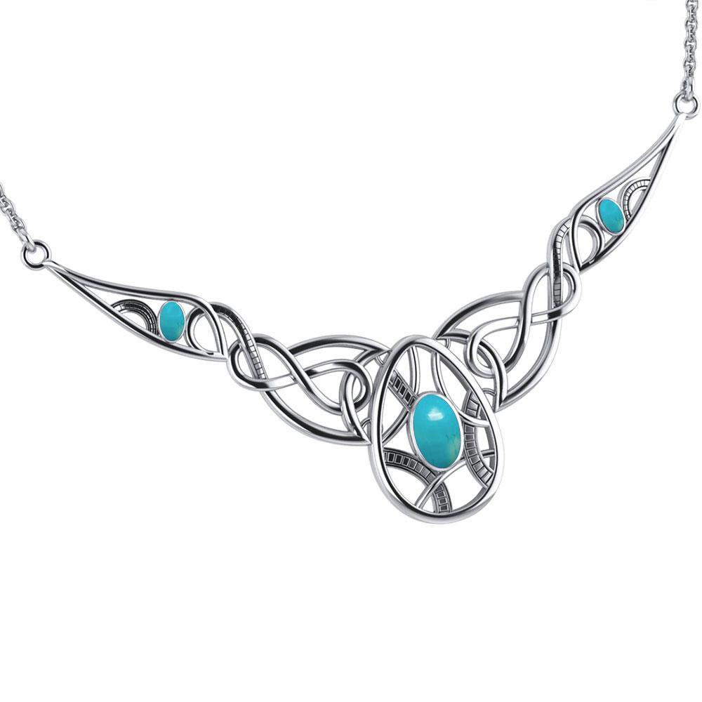 Infinite Rebirth Silver Necklace with Gemstones TNC332 - Jewelry