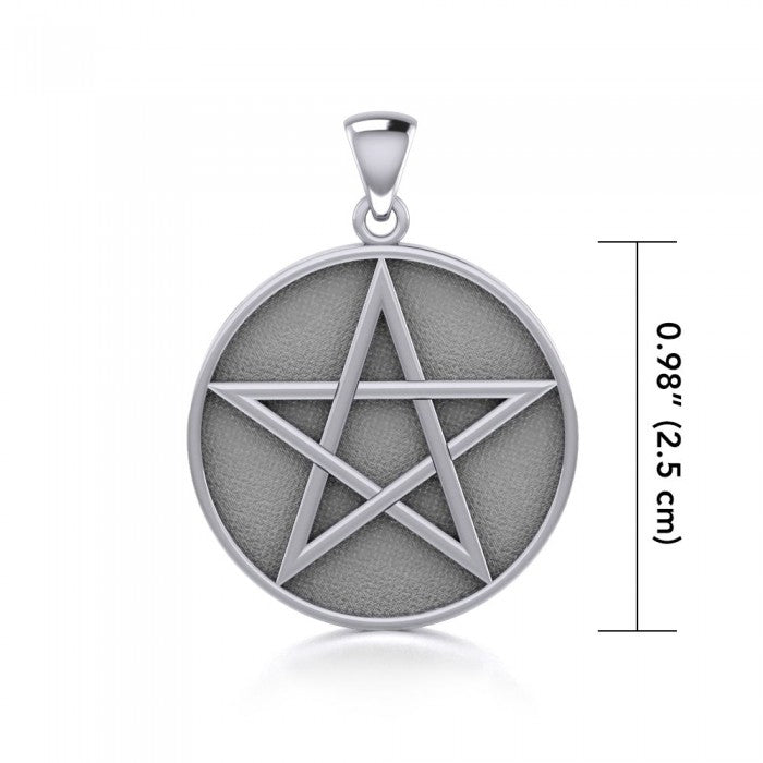Solid Pentacle Silver Pendant TP125