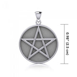 Solid Pentacle Silver Pendant TP125