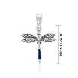 Dragonfly and Gem Silver Pendant TP3177 - Jewelry